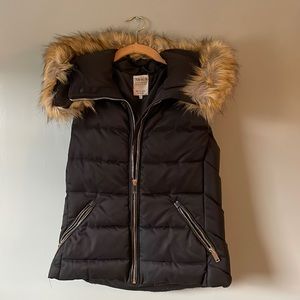 Zara vest with fur hood